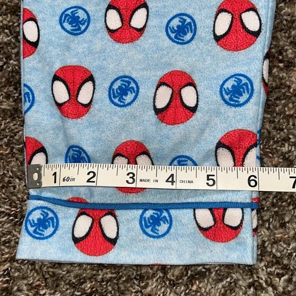 Marvel Spiderman Blue Red Pajama Pants, Elastic Waist, Size 5T Polyester - Picture 5 of 9